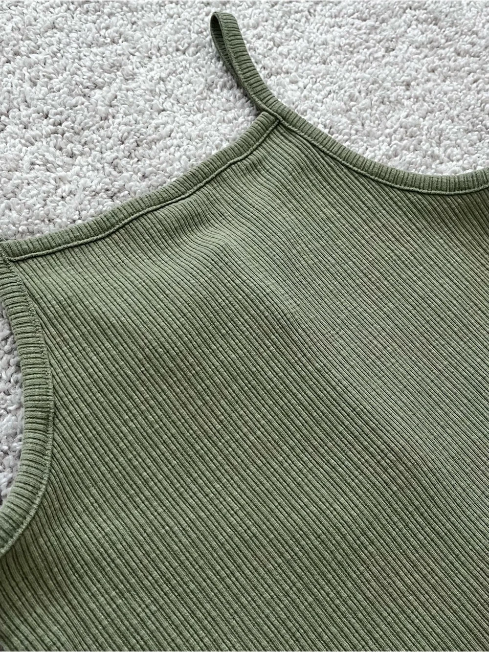 Old Navy Olive Green Ribbed Button-Front Tank Top